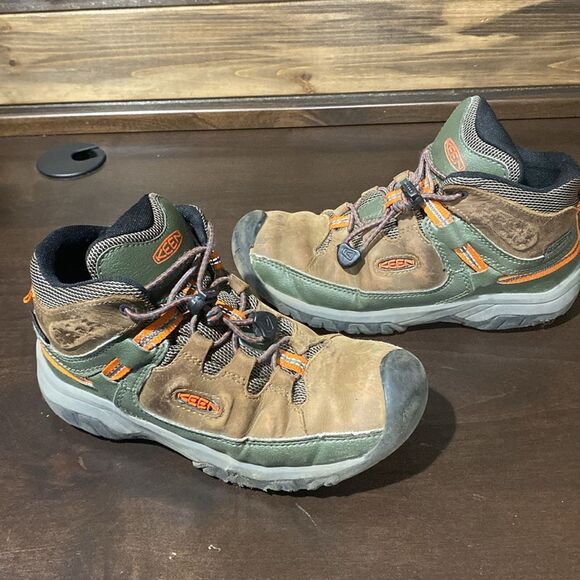 Keen Targhee Mid Waterproof Boot Brown Orange Size 2 Youth - Picture 5 of 11